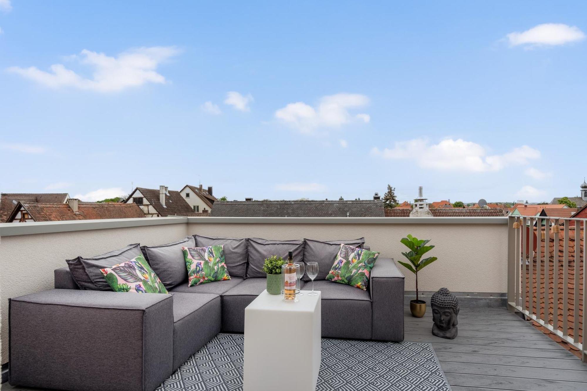 Namaste Homes - Ferienwohnung Mit Dachterrasse Bad Windsheim Kültér fotó